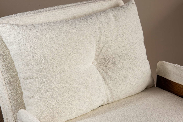 Atelier Del Sofa Cosmo Single - Teddy Fabric-White